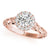 14K Rose Gold 5/8 ct tw Halo Diamond Engagement Ring