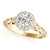 14K Yellow Gold 5/8 ct tw Halo Diamond Engagement Ring