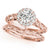 14K Rose Gold 5/8 ct tw Halo Diamond Engagement Ring