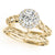 14K Yellow Gold 5/8 ct tw Halo Diamond Engagement Ring