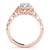 14K Rose Gold 5/8 ct tw Halo Diamond Engagement Ring