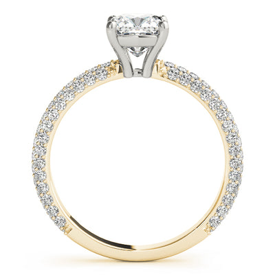 PAVE ENGAGEMENT RING WITH CUSHION HEAD