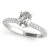 PAVE ENGAGEMENT RING WITH OVAL CENTER