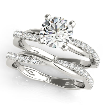 TWISTED DIA SHANK ENGAGEMENT RING