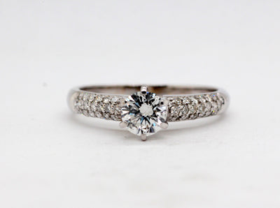 18KW 1.02 Cttw Diamond Engagement Ring