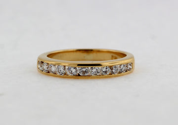 14KY .50 CTTW DIAMOND CHANNEL SET BAND H-VS2
