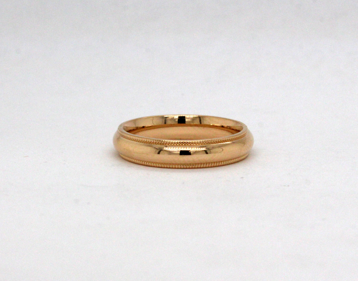 14KY 4mm Milgrain Wedding Band