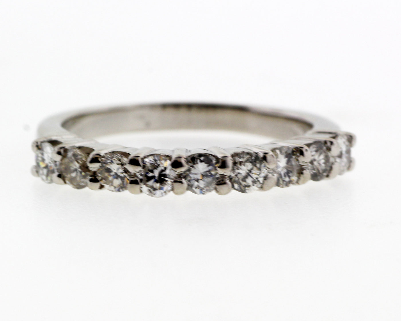 PLATINUM .80 CTTW DIAMOND WEDDING RING H-SI2