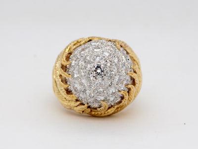 Estate 18KY 3.02 Cttw Diamond Dome Ring