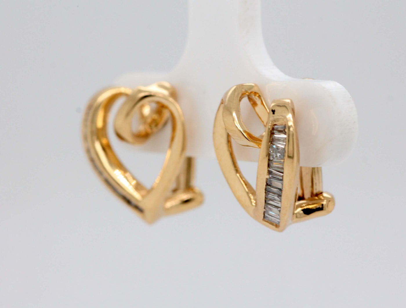 14KY .50 Cttw Diamond Heart Earrings image