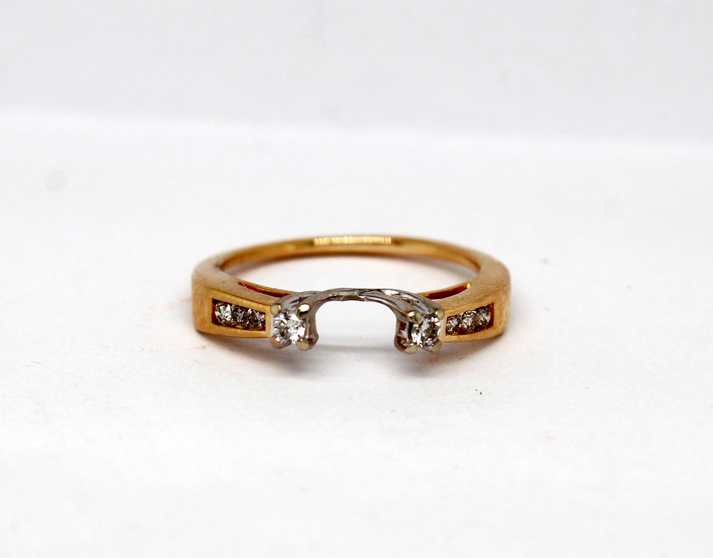 14KTT .20 Cttw Diamond Ring Guard