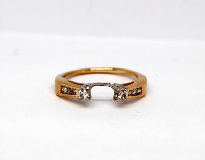 14KTT .20 Cttw Diamond Ring Guard