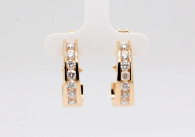 14KY 2.00 Cttw Diamond Hoop Earrings image
