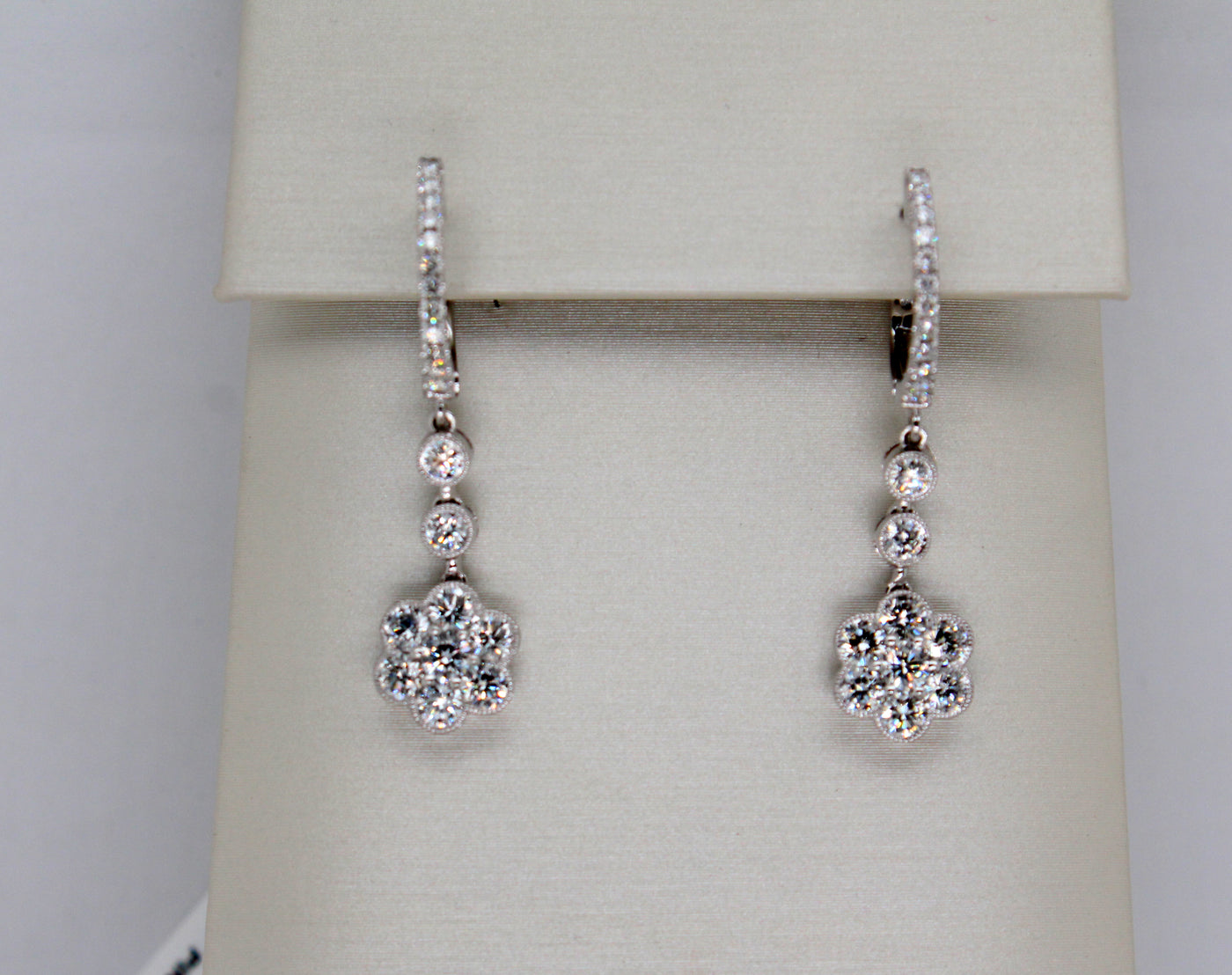 18KW 1.60 Cttw Diamond Earrings