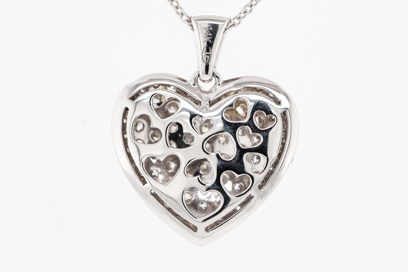 14KW 1.50 CTTW DIAMOND HEART PENDANT, I-I1