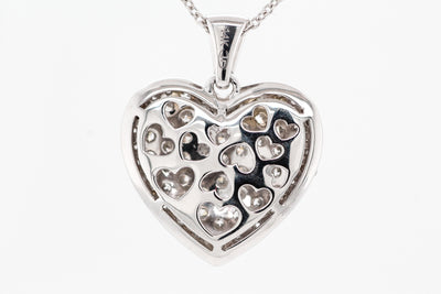 14KW 1.50 CTTW DIAMOND HEART PENDANT, I-I1