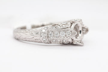 PLATINUM 1CTTW DIAMOND SEM- MOUNT