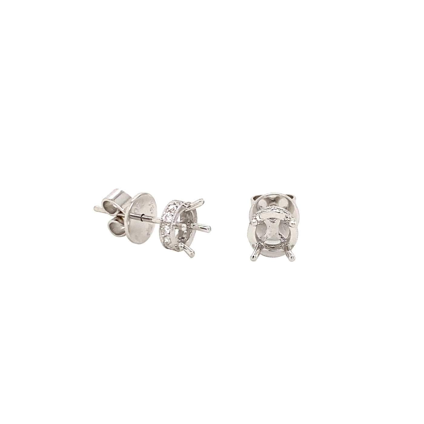 18KW .15 Cttw Diamond Earrings