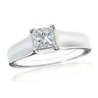 14KW .42CT PRINCESS CUT SOLITAIRE H-SI2