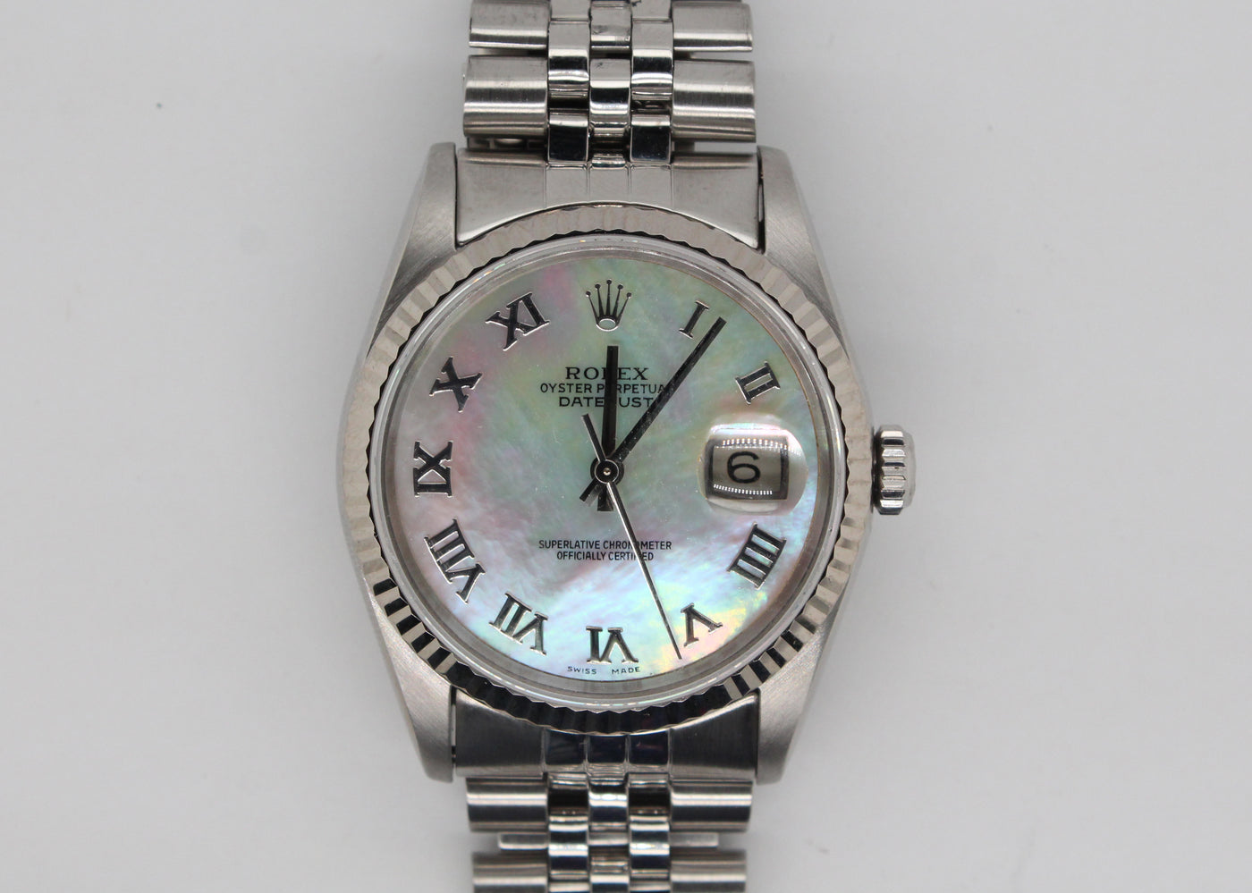 Gents Rolex OysterPerpetual DateJust MOP Dial Roman Numbers Watch