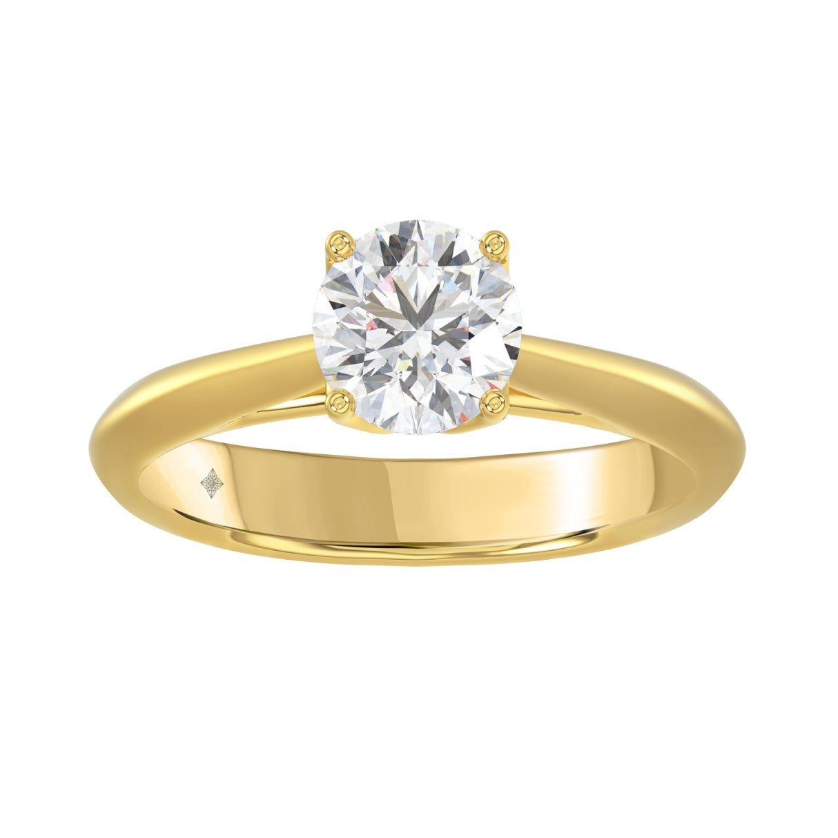 14KY 1.00 Ct Lab Grown Round Brilliant Diamond Solitaire Ring