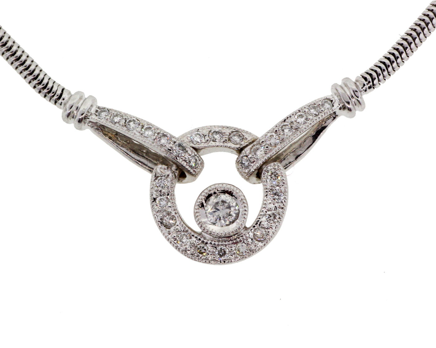 18KW .33CTTW DIAMOND NECKLACE