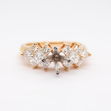 14KY 1CTTW DIAMOND SEMI-MOUNT RING