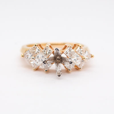 14KY 1CTTW DIAMOND SEMI-MOUNT RING