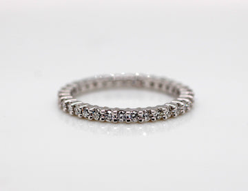 18KW .42 CTTW DIAMOND ETERNITY BAND G-VS2