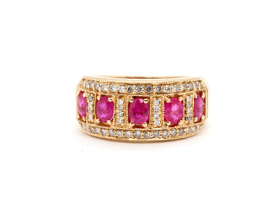 14KY Ruby and Diamond Ring