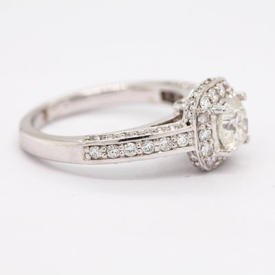 14KW 1.5 TW SIMON G BRIDAL RING I-I1 .55CT CTR N1443 image