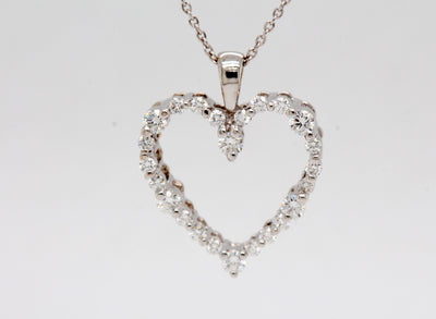 14KW .50 Cttw Diamond Heart Pendant