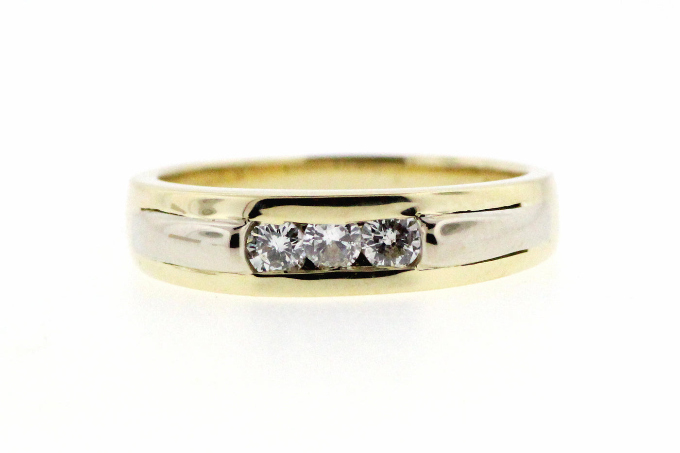 ESTATE 14KY .36 CTTW GENTS DIAMOND RING H-SI2