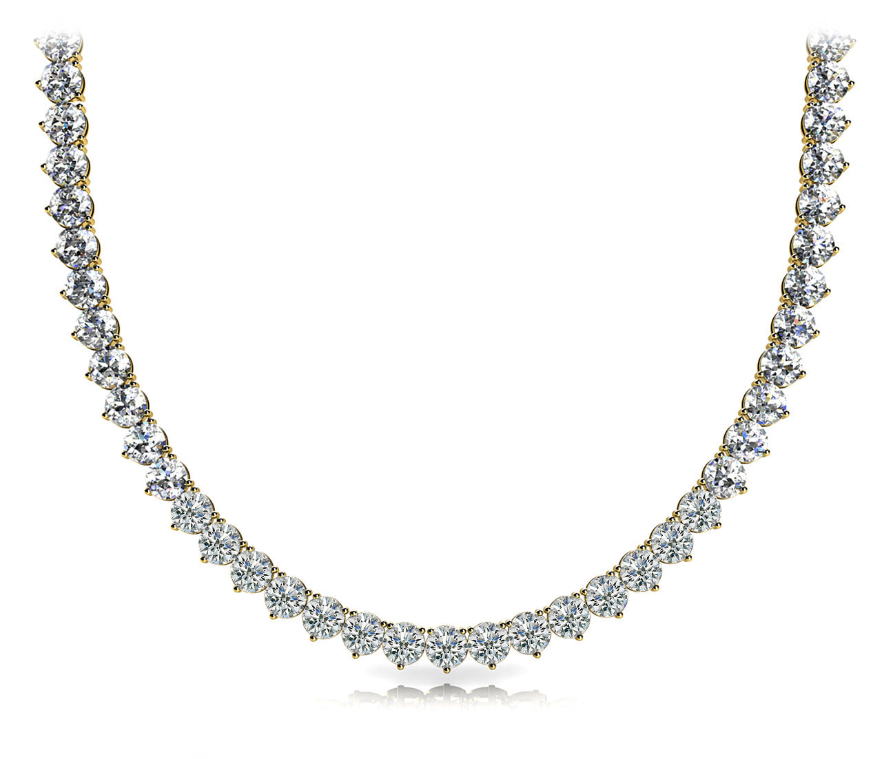18K Yellow Gold 10 1/3 ct tw Fashion Diamond Necklace