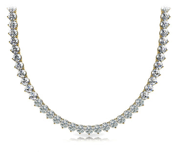 14K Yellow Gold 10 1/3 ct tw Fashion Diamond Necklace