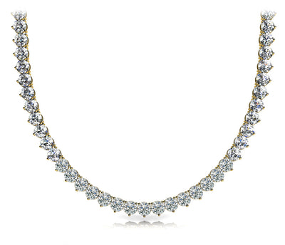 18K Yellow Gold 10 1/3 ct tw Fashion Diamond Necklace