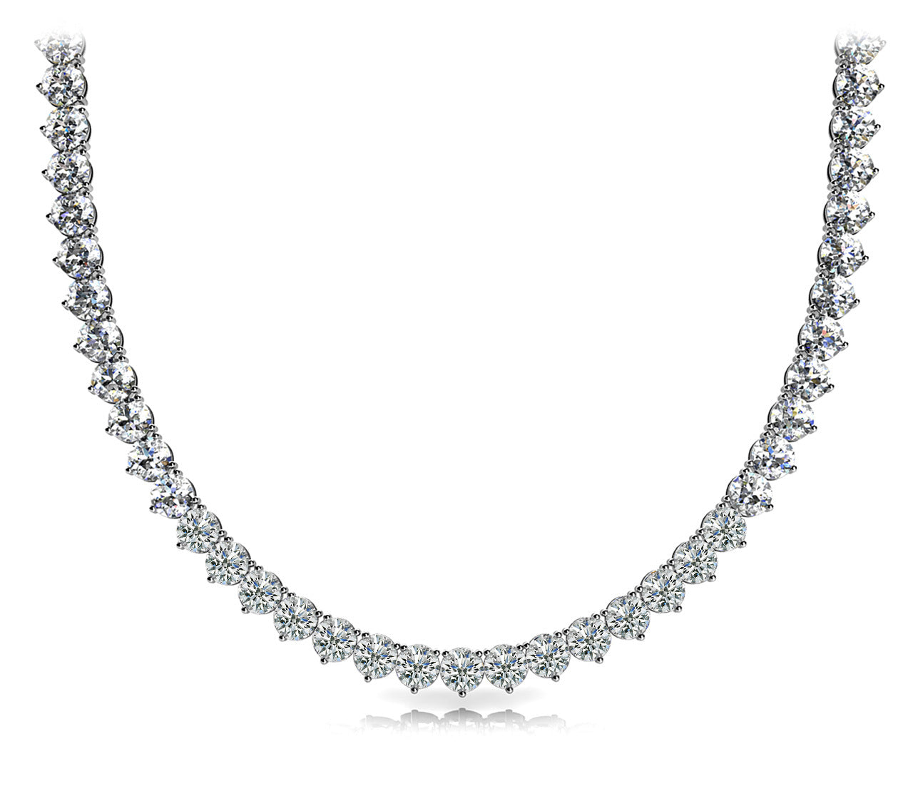 Platinum 10 1/3 ct tw Fashion Diamond Necklace