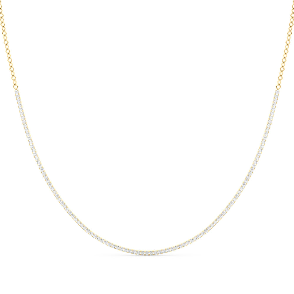 18K Yellow Gold 3 5/8 ct tw New Style Diamond Necklace