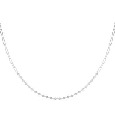 14K White Gold 7/8 ct tw New Style Diamond Necklace
