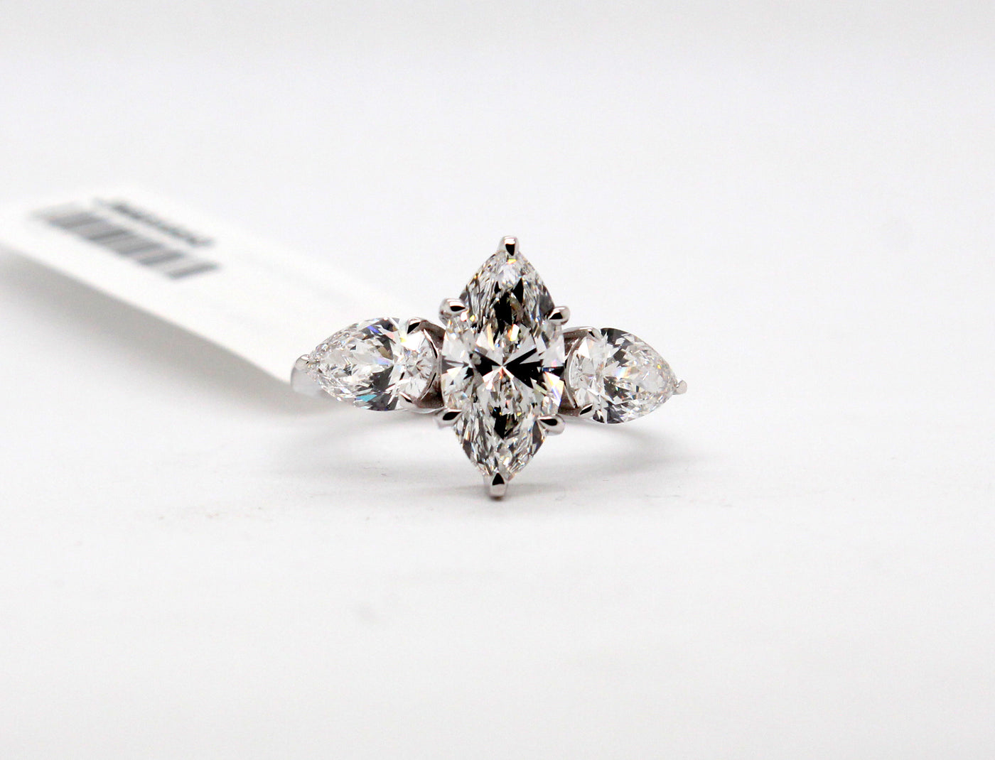 14KW 3.53 Cttw Lab Grown Diamond 3 Stone Ring