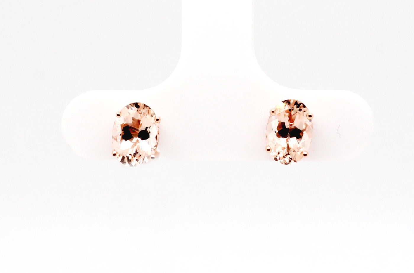 14KR 1.32 Cttw Morganite Stud Earrings