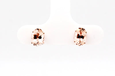14KR 1.32 Cttw Morganite Stud Earrings