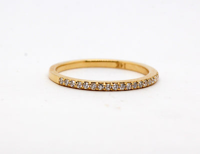 14KY .16 Cttw Diamond wedding Band, H-SI2
