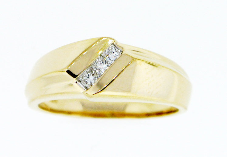 14K .33CTTW DIAMOND MENS RING