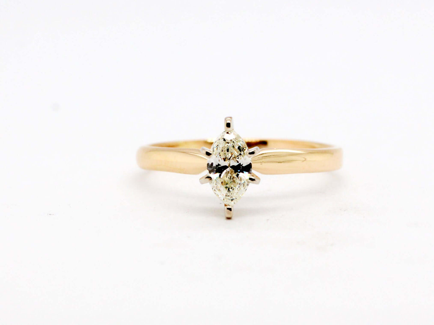 14KY  .80 Ct Marquise Cut Diamond Solitaire Ring