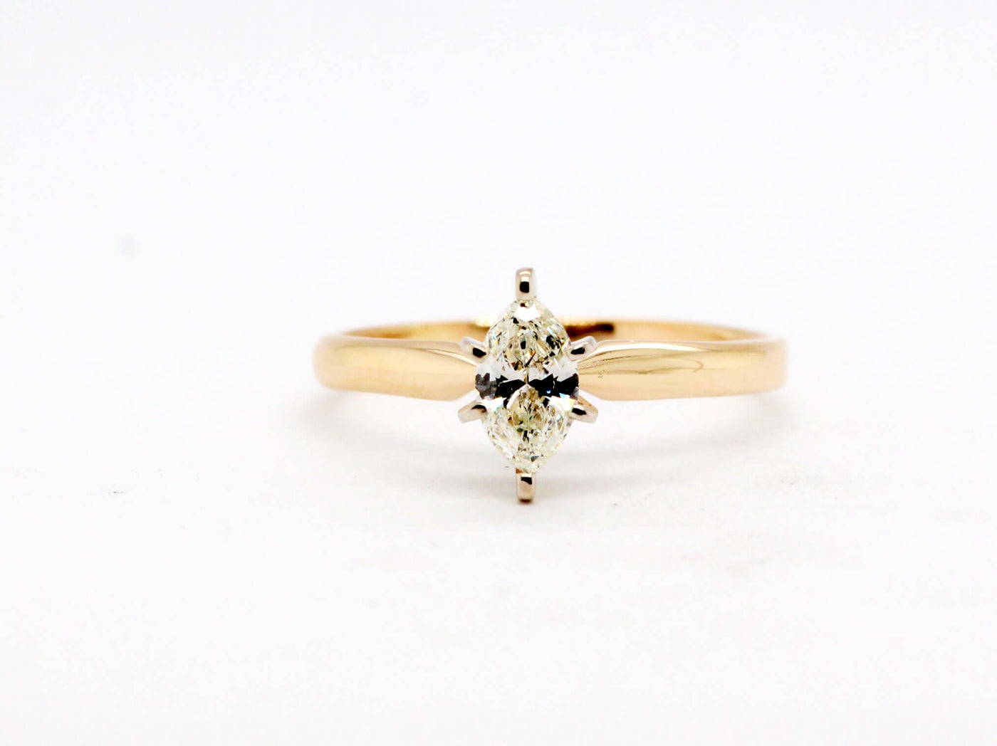 14KY .80 Ct Marquise Cut Diamond Solitaire Ring image