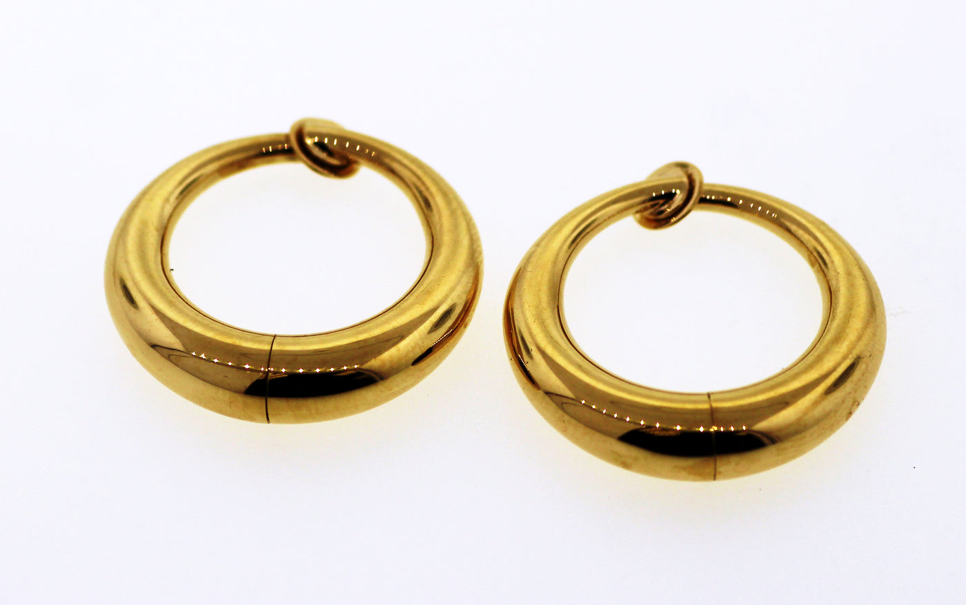 14KY NON-PIERCED HOOP EARRINGS