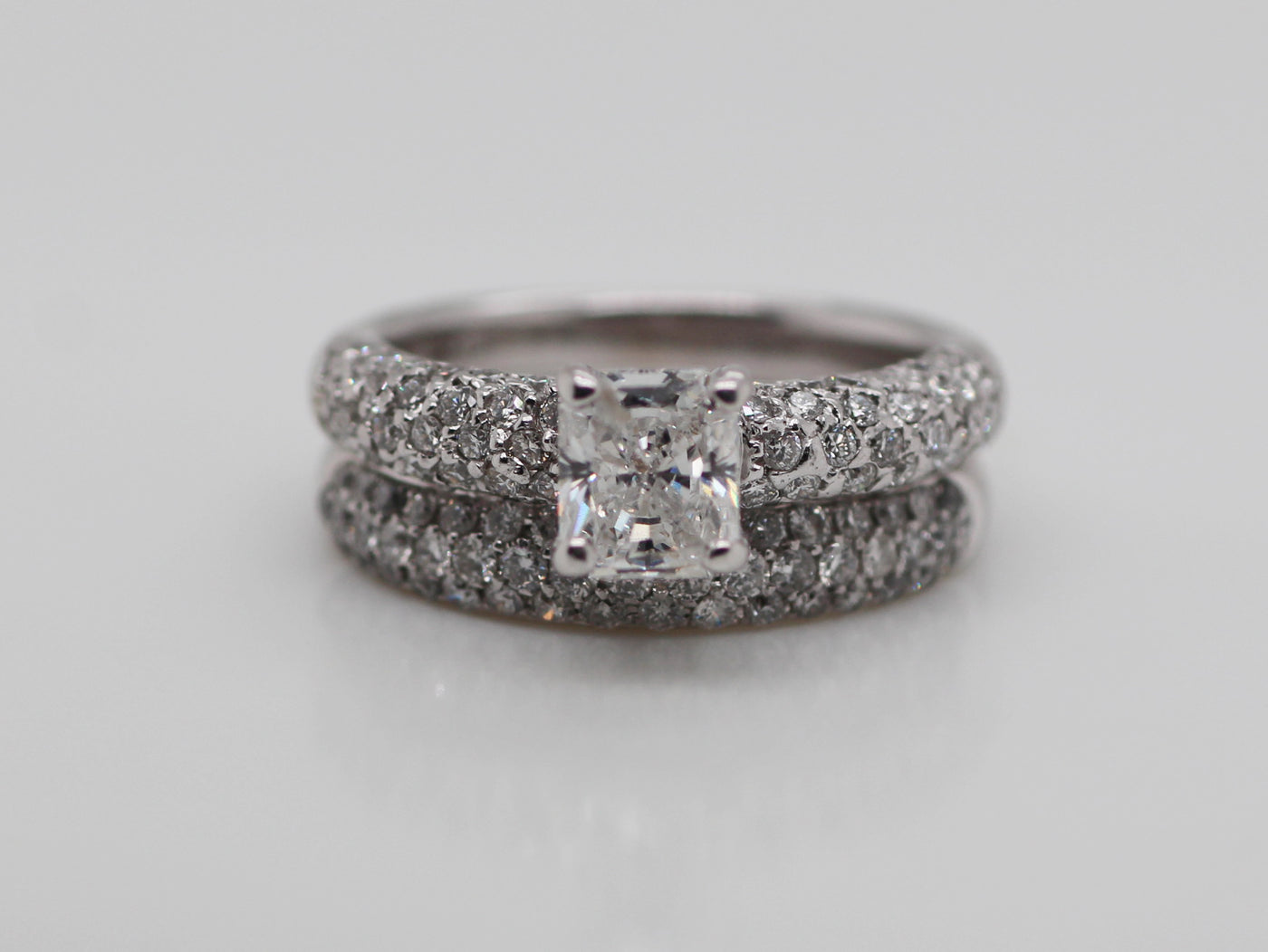 Estate 18KW 1.92 Cttw Diamond Wedding Set