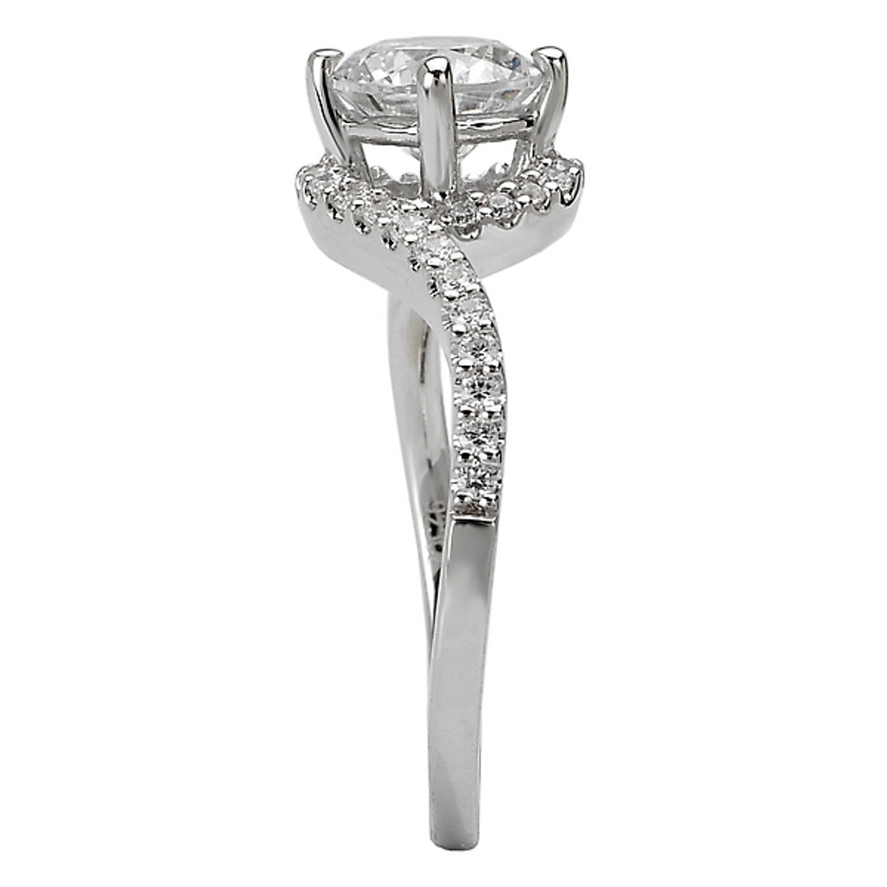 18KW .24CTTW DIA  HALO ENGAGEMENT RING SETTING