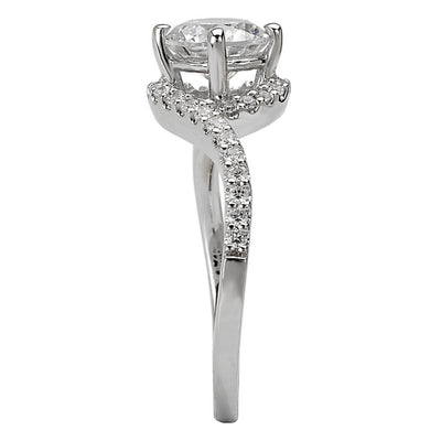 18KW .24CTTW DIA  HALO ENGAGEMENT RING SETTING
